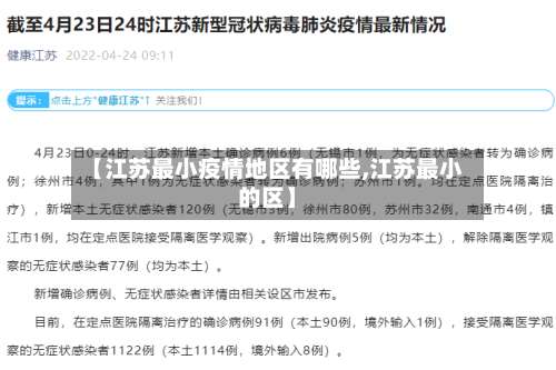 【江苏最小疫情地区有哪些,江苏最小的区】-第2张图片