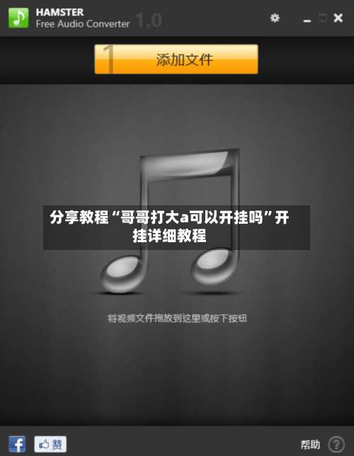 分享教程“哥哥打大a可以开挂吗	”开挂详细教程-第2张图片