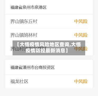 【大悟疫情风险地区查询,大悟疫情防控最新消息】-第1张图片